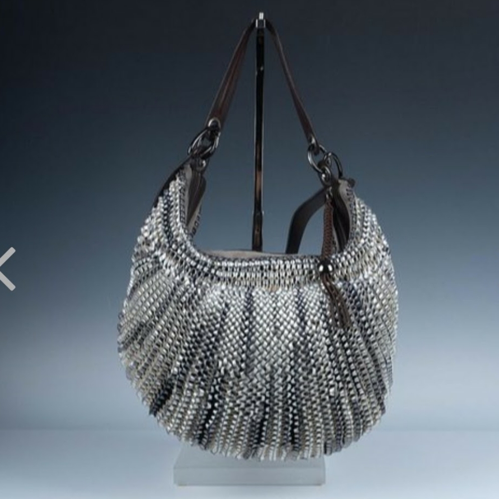 Diane Von Furstenberg Multicolor Chainlink Leather Hobo